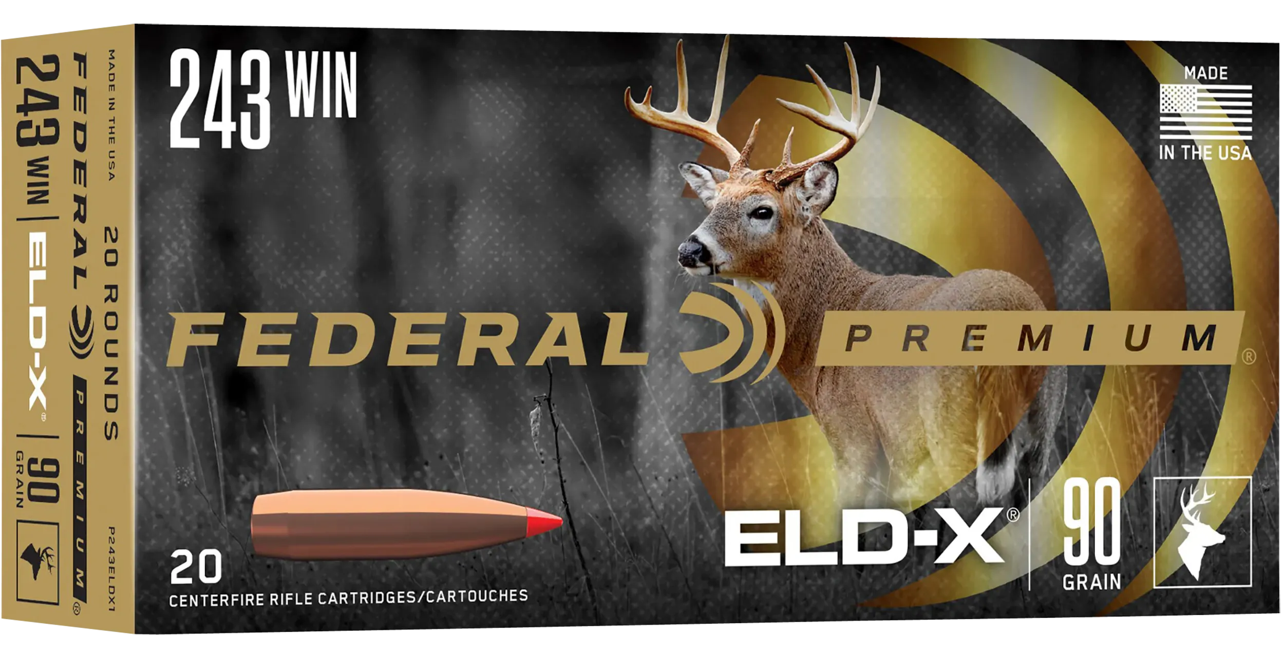 Federal Premium ELD-X Brass 7mm Rem Mag 162 Grain 20-Rounds
