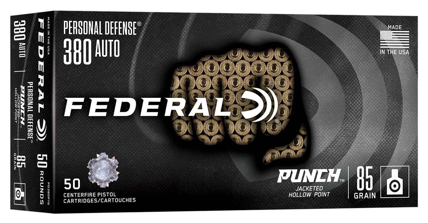 Federal Punch .380 ACP 85 Grain 50-Rounds JHP