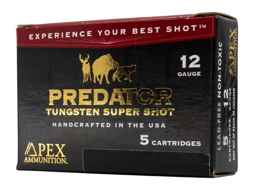 Apex Ammunition Predator TSS 12 GA-3.5 #2/4 Shot 2.5 oz 5-Rounds