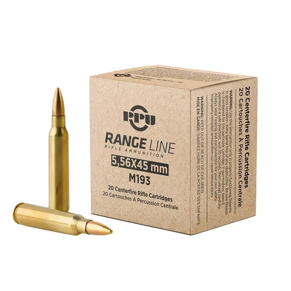 PPU RangeLine 5.56 55 Grain 1000-Rounds FMJBT