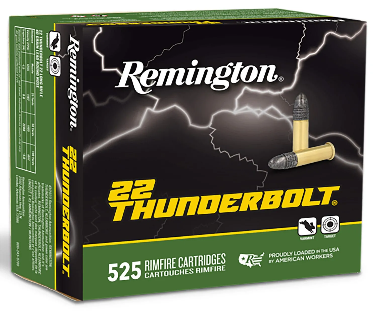Remington Thunderbolt Bulk .22 LR 40 Grain 525-Rounds LRN