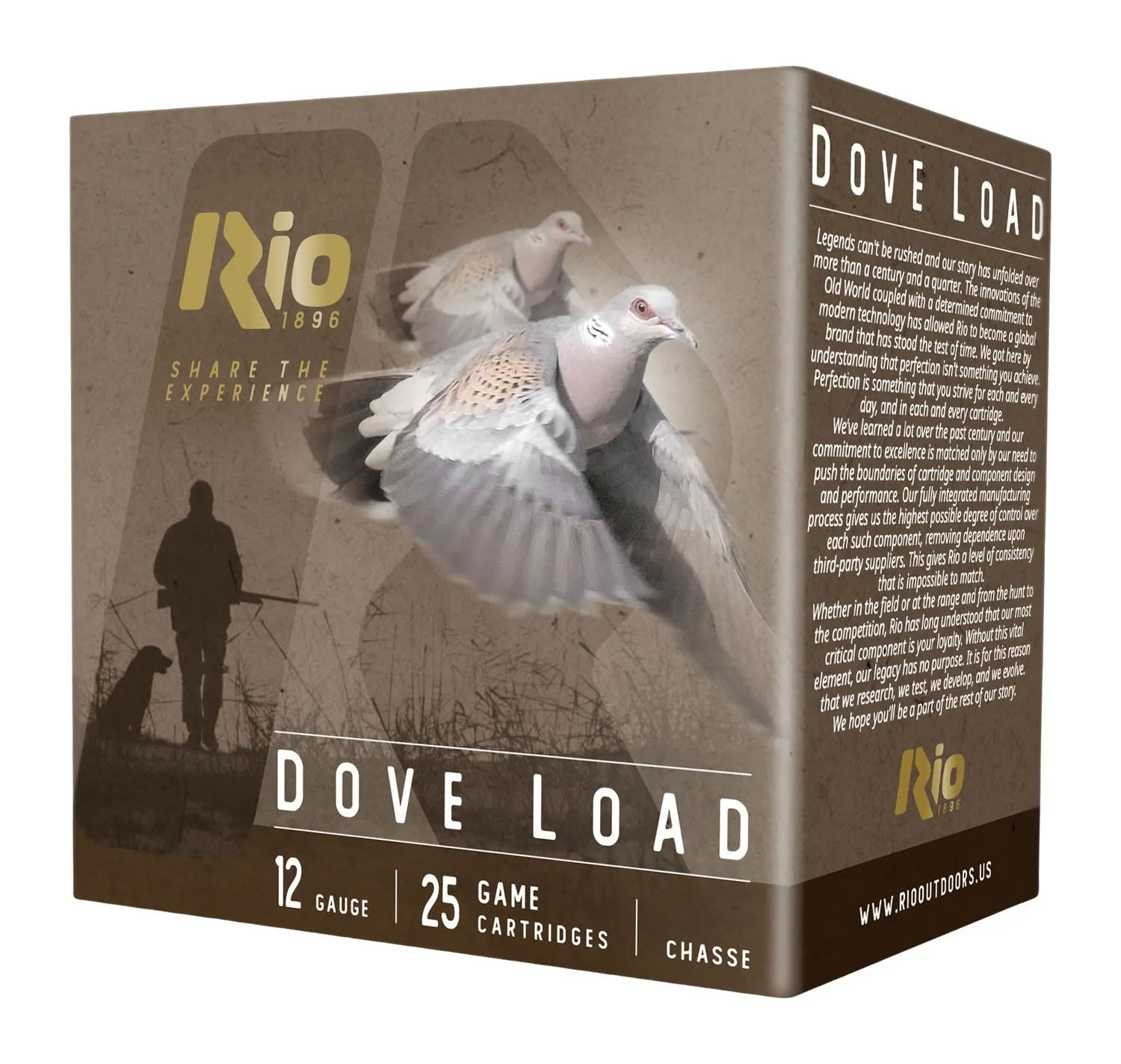 Rio Ammunition Dove Loads 12 GA-2.75 #8 Shot 1-1/8 oz 25-Rounds