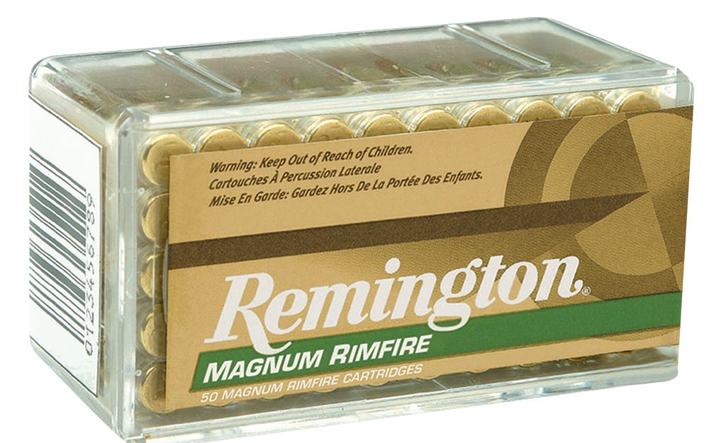 Remington Rimfire Magnum Brass .22 Mag 40-Grain 50-Rounds JHP