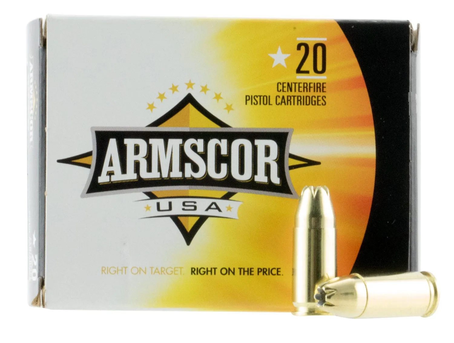 Armscor USA Brass 9mm 20 Rounds 124 gr JHP Home Defense