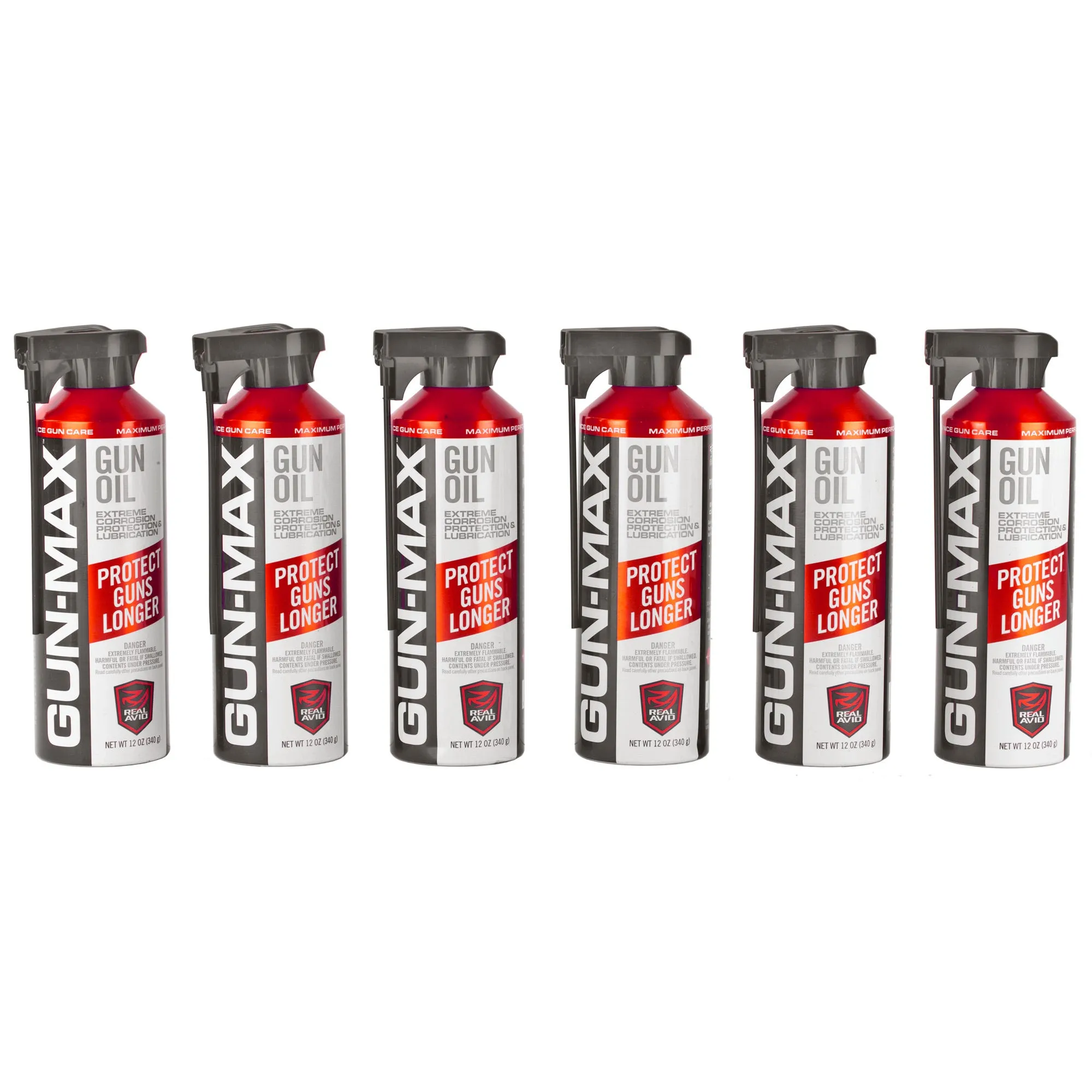 Real Avid Gun Max Gun Oil Red / White 12oz Aerosol Spray