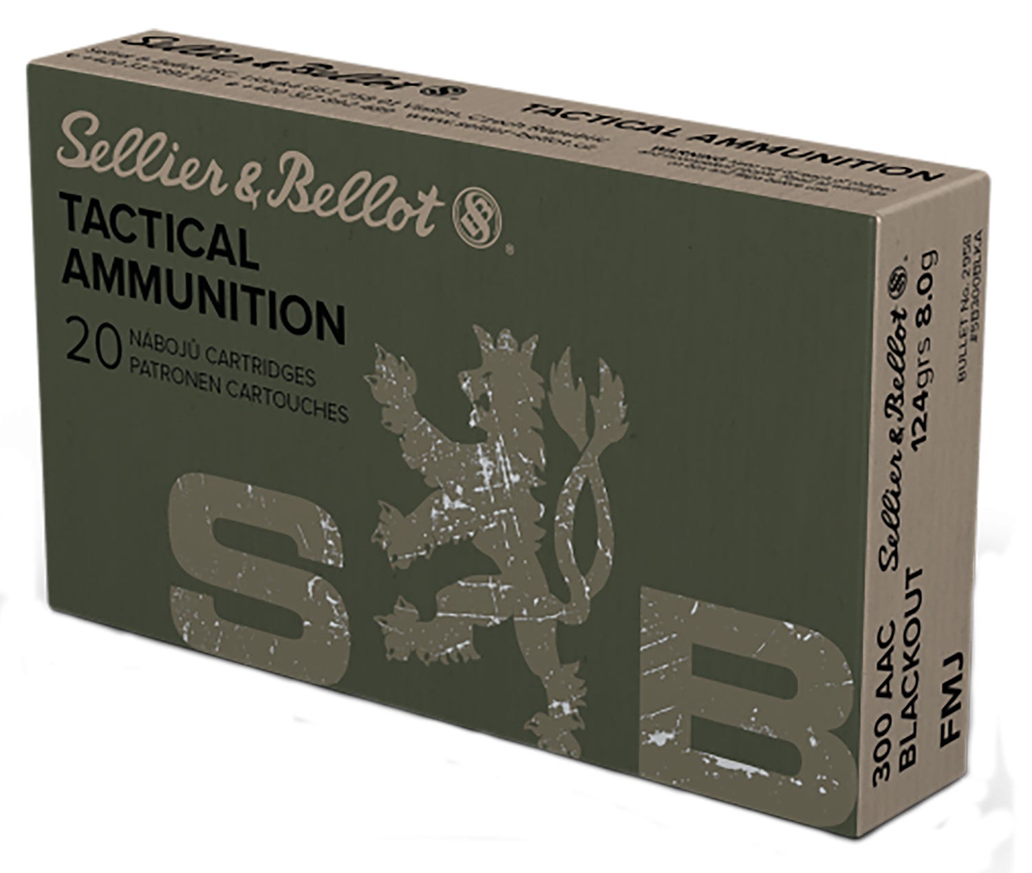 Sellier and Bellot .300 AAC Blackout 124gr FMJ 20rds