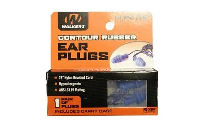 Walkers Game Contour Rubber Corded Ear Plugs