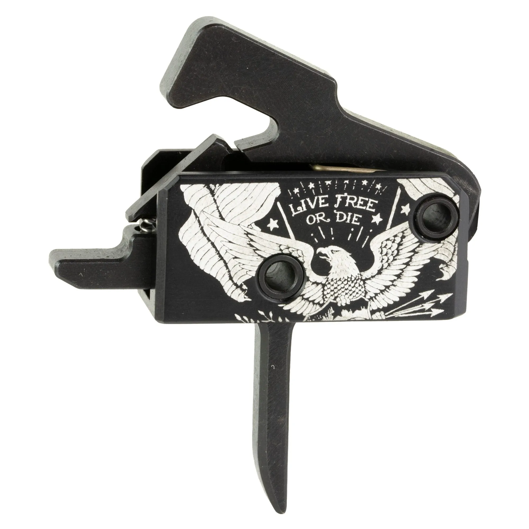 Rise Armament Rave Super Sporting Trigger Single-Stage Flat Live Free or Die Logo
