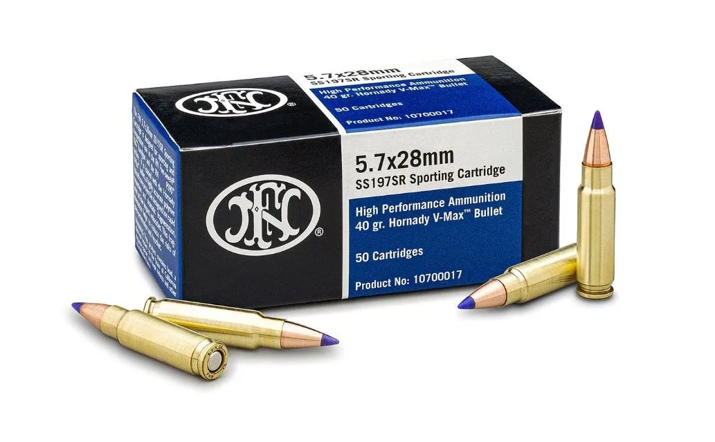 FN SS197SR Brass Bulk 5.7 X 28 40 Grain 500-Rounds V-MAX