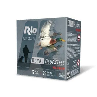 Rio Ammunition Royal BlueSteel Magnum 12 GA-3 #4 Shot 1-1/5 oz 25-Rounds