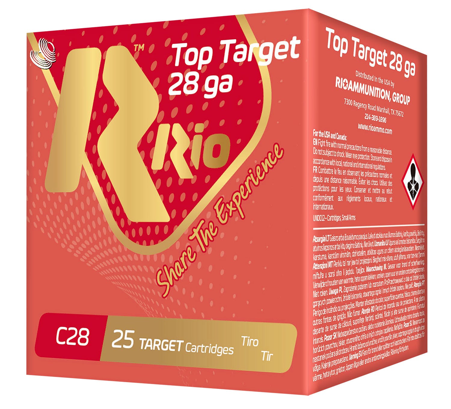 Rio Ammunition Top Target 28 GA #9 Shot 3/4 oz 25-Rounds 2.75