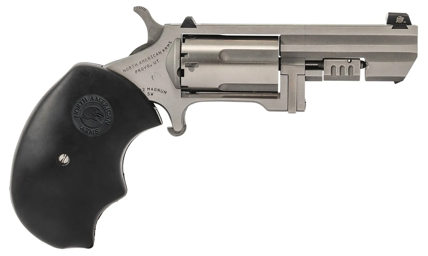 North American Arms Recluse Swing Out Stainless .22 Mag 2 Barrel 5-Rounds
