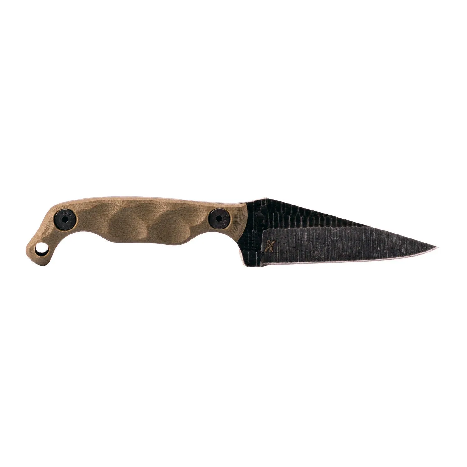 Stroup Knives Mini OD Green Fixed Blade G10 3 Plain Edge 1095 Carbon Blade with Kydex Sheath