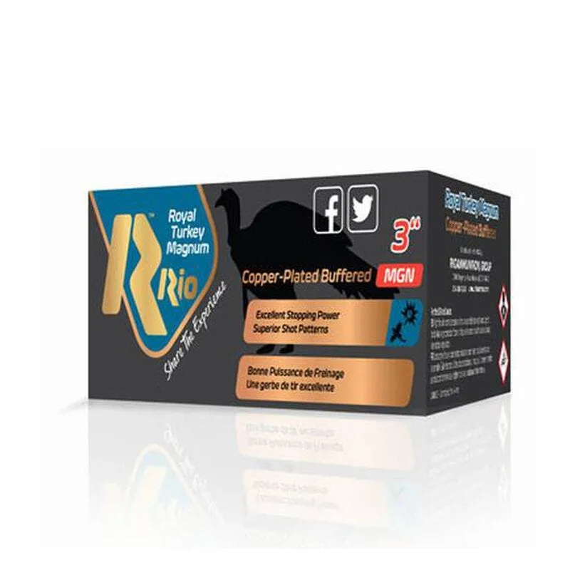 RIO Ammunition ROYAL TURKEY BUFFERED COPPER MAGNUM 12GA 3-INCH 1-3/4OZ #6 SHOT MAXDR 10 ROUNDS PER BOX