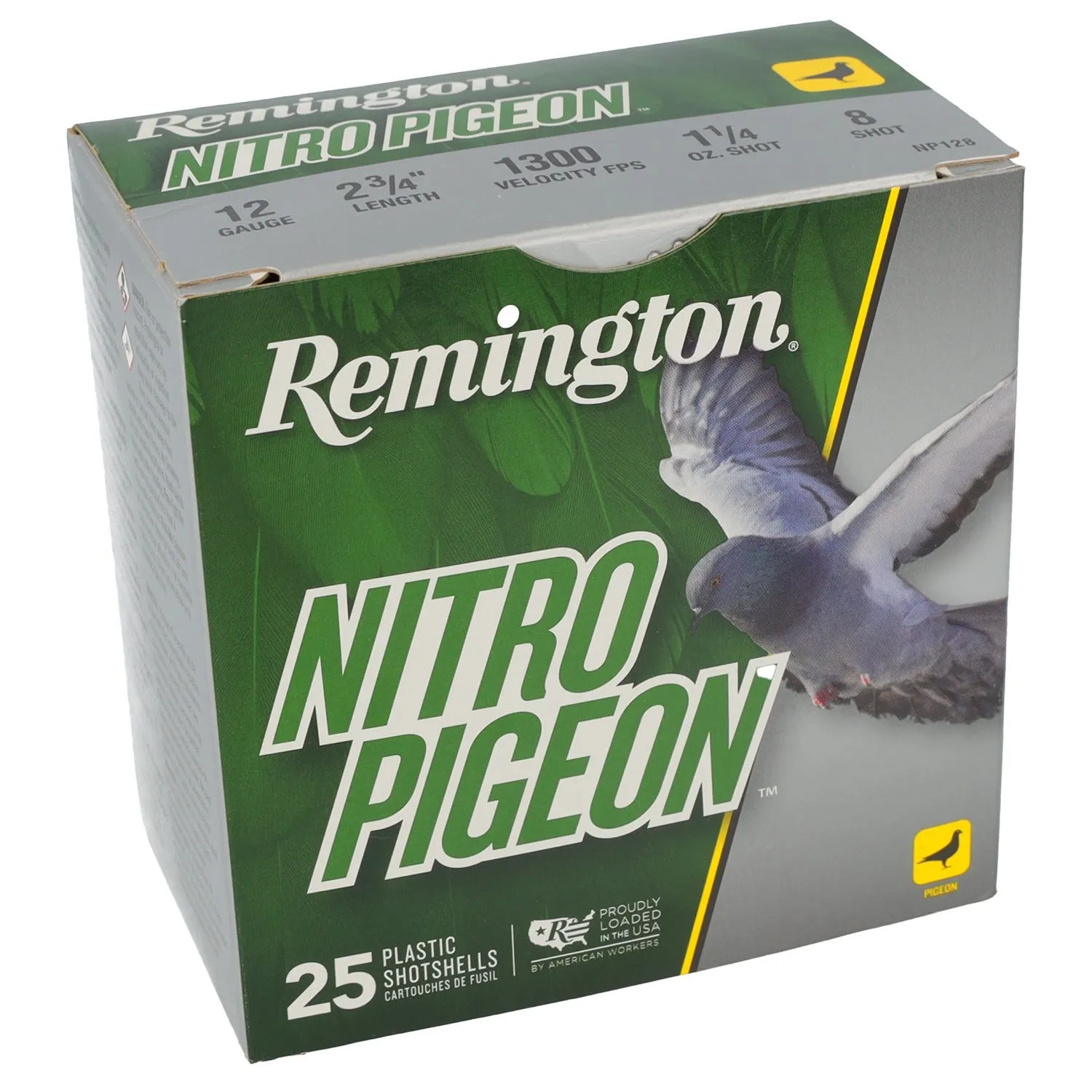Remington Nitro Pigeon 12 GA-2.75 #8 Shot 1-1/4 oz 25-Rounds
