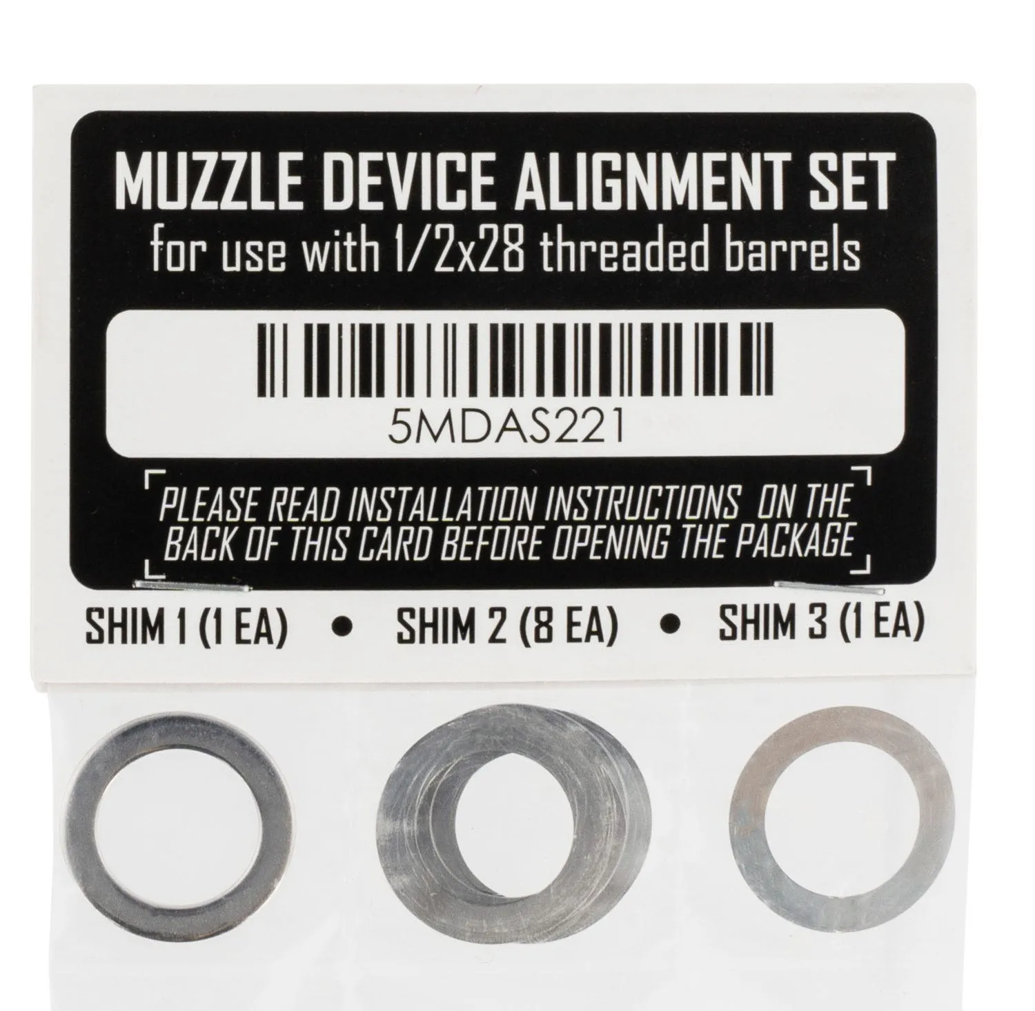 Rugged Suppressors Alignment Set Stainless for 1/2x28 Threaded Barrels