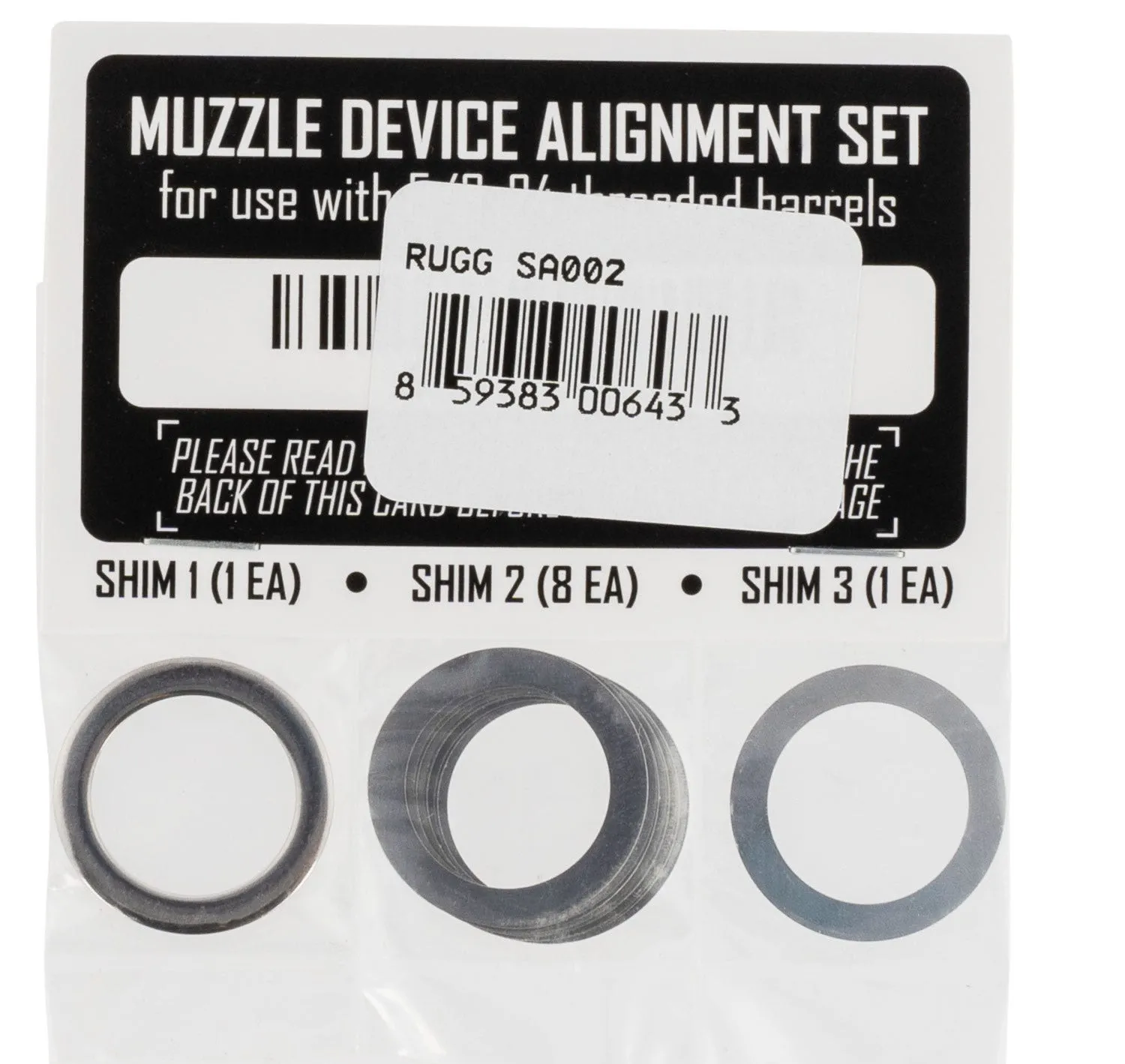 Rugged Suppressors Alignment Set Stainless for 5/8x24 Threaded Barrels