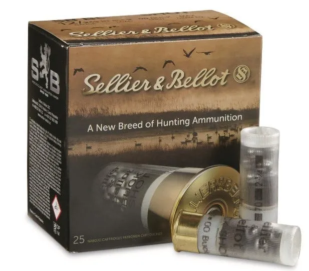 Sellier and Bellot Buckshot 12 GA 00 Buck 25-Rounds