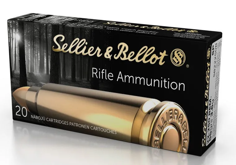 Sellier and Bellot Rifle Ammunition .22-250 Rem 55 Grain 20-Rounds SP