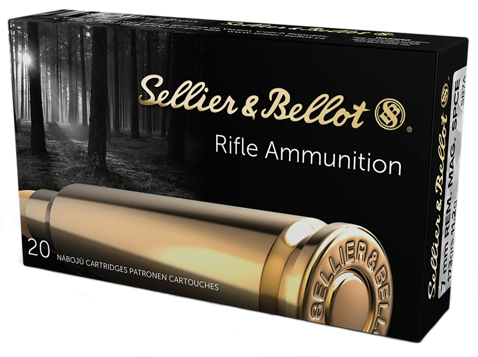 Sellier and Bellot Brass 7mm Rem Mag 173 Grain 20-Rounds SPCE