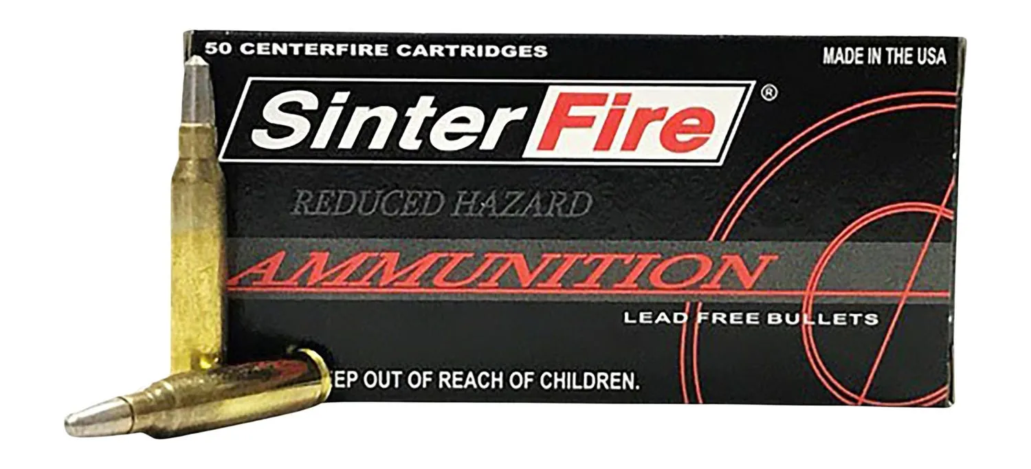SinterFire Rifle Ammunition Reduced Hazard .223 Rem 55 Grain 50-Rounds Lead Free Frangible