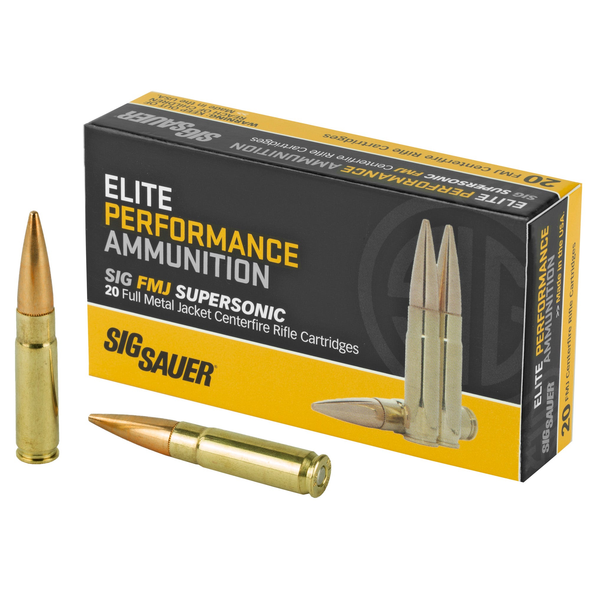 Sig Sauer Elite Performance Brass .300 AAC Blackout 125-Grain 20-Rounds FMJ
