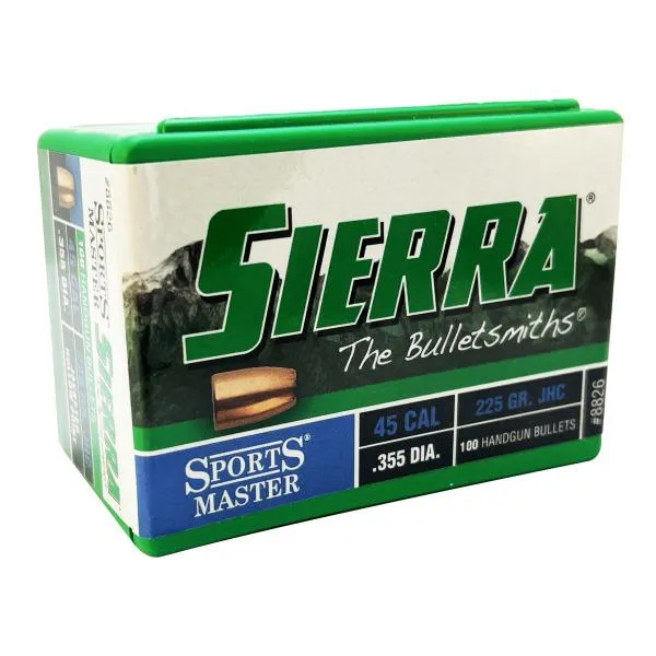 Sierra Sports Master .45 Caliber / .451 225 Grain 100-Count JHC