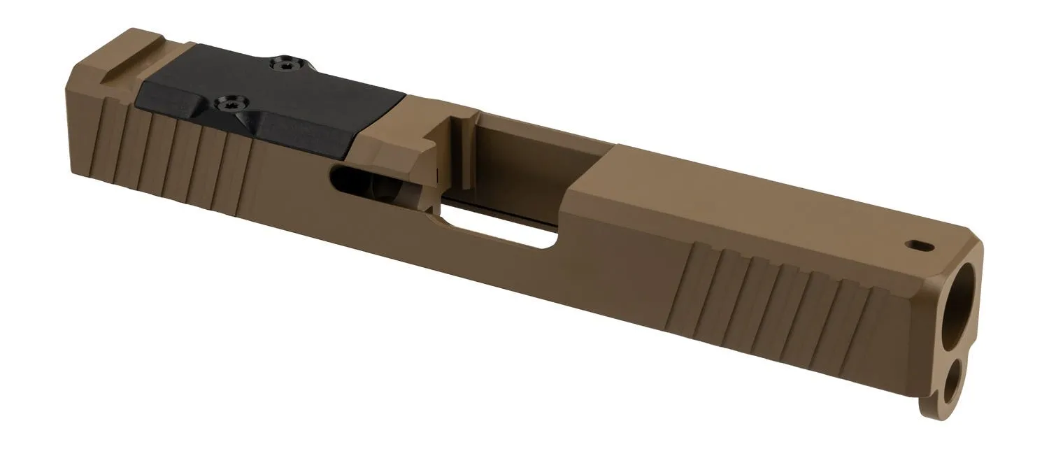 Zaffiri Precision Z Series Slide Flat Dark Earth / Stainless RMR Footprint for Glock 19 Gen3