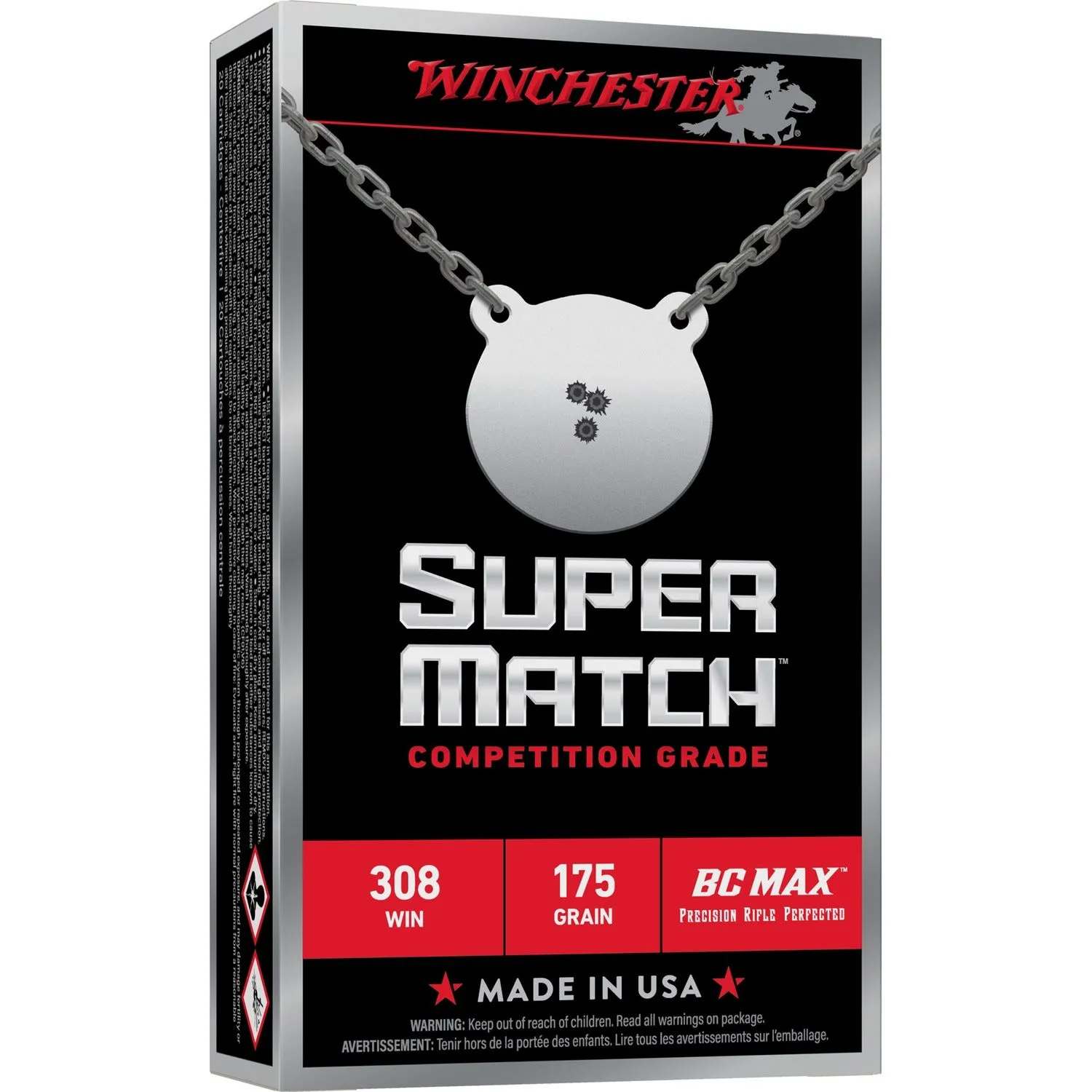 Winchester Super Match .308 Win 168 Grain 20-Rounds BTHP