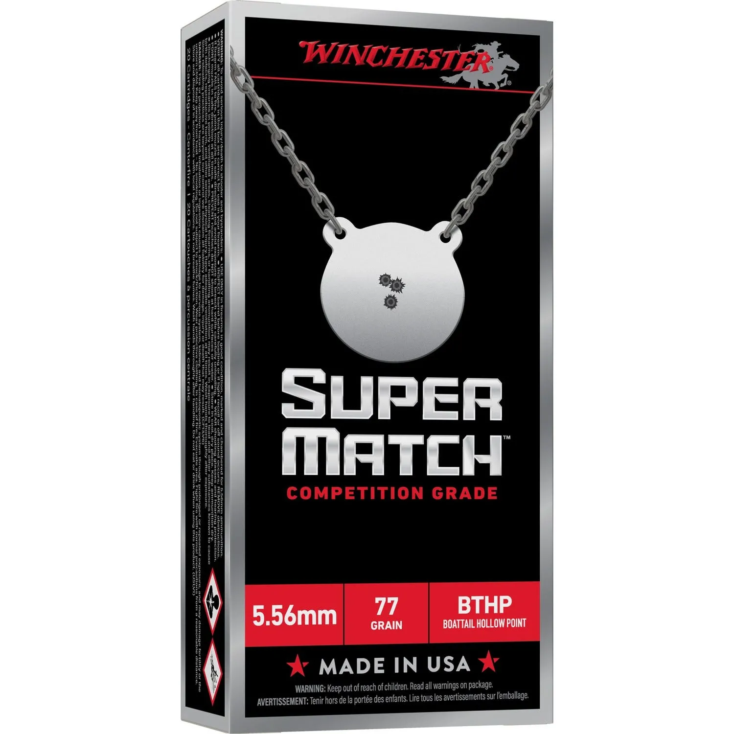 Winchester Super Match 5.56 77 Grain 20-Rounds BTHP
