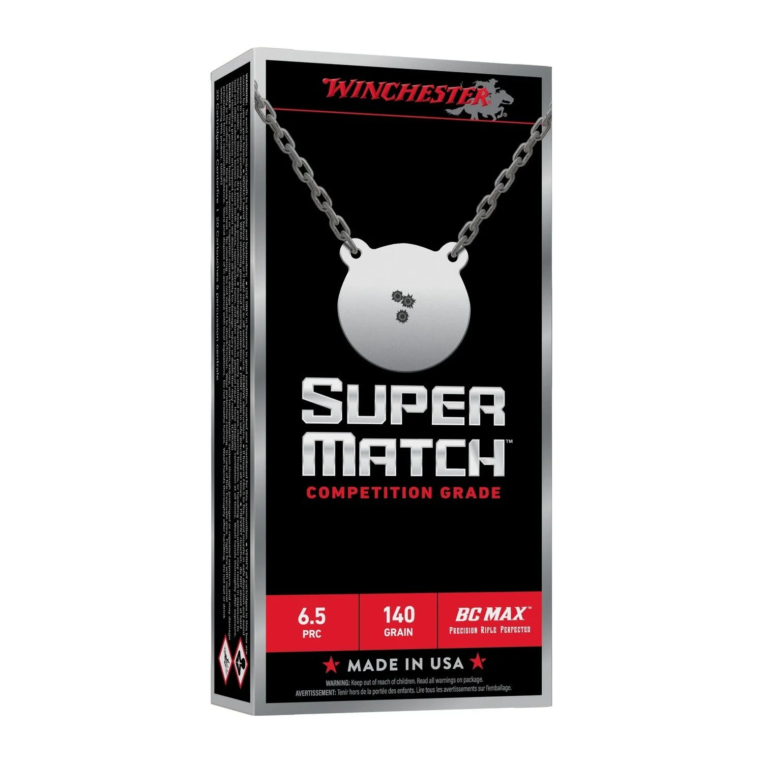 Winchester Super Match 6.5 PRC 140 Grain 20-Rounds BC Max