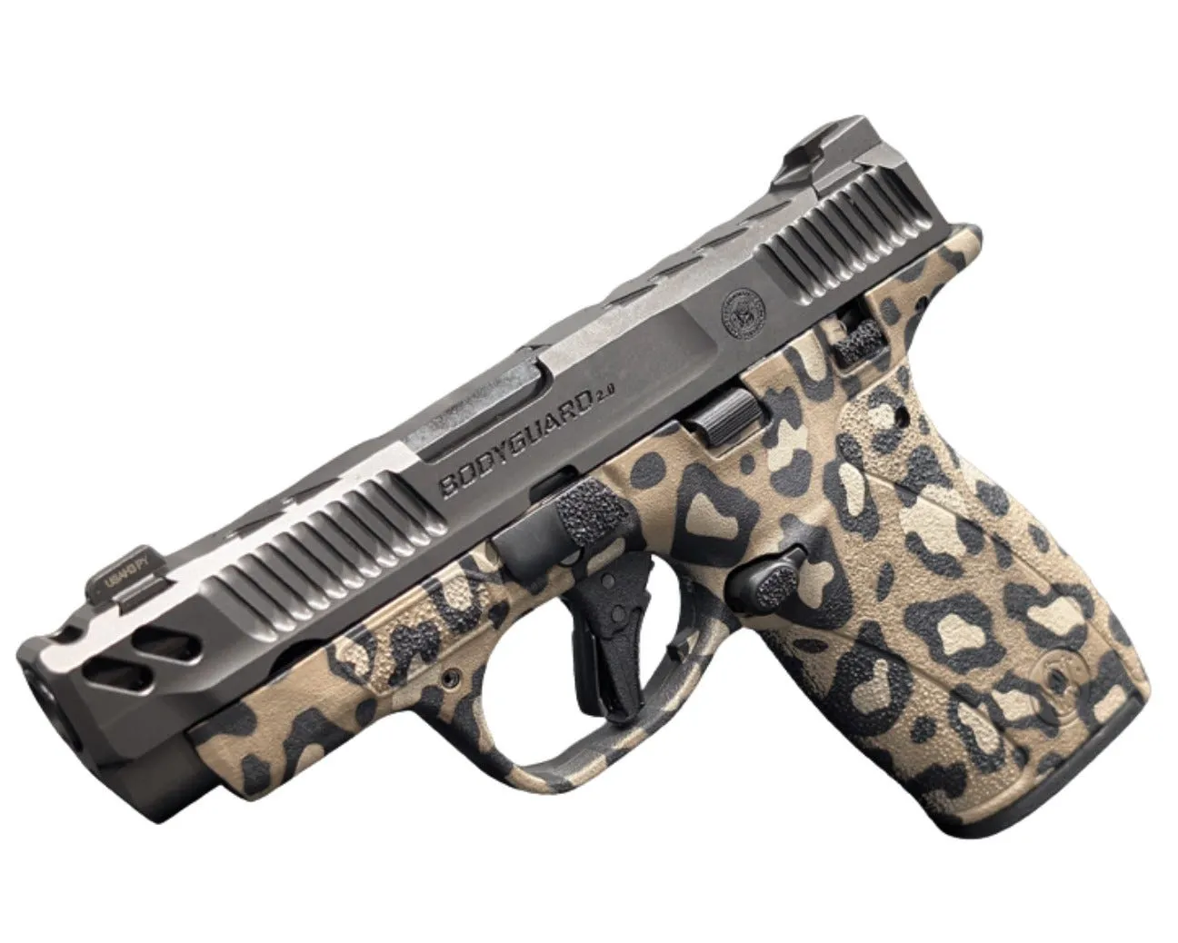 Smith and Wesson PC Bodyguard 2.0 Carry Comp Leopard 9mm 3.1 Barrel 12-Rounds MS