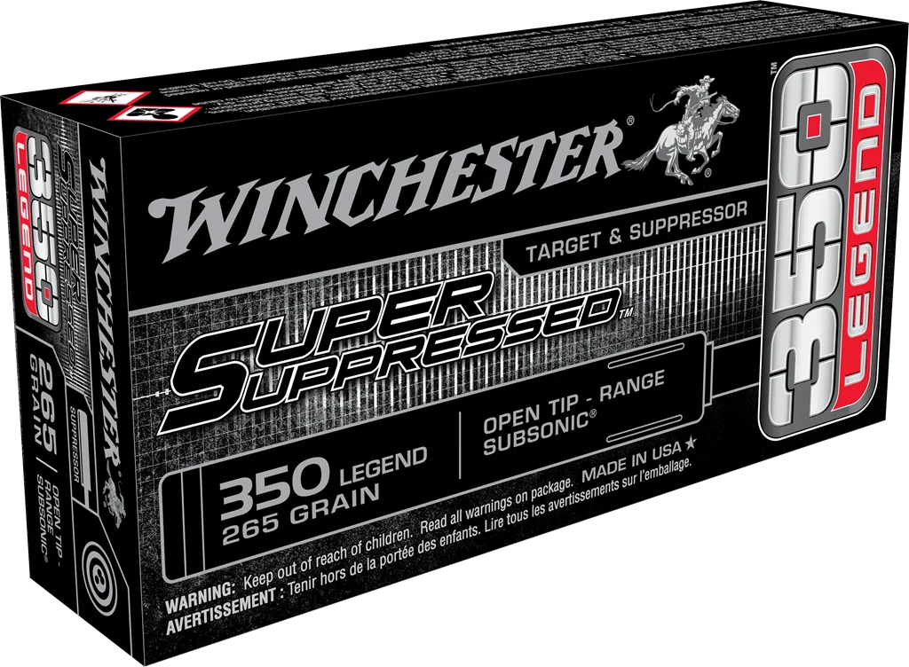 Winchester Super Suppressed Brass .350 Legend 255-Grain 20-Rounds OTR