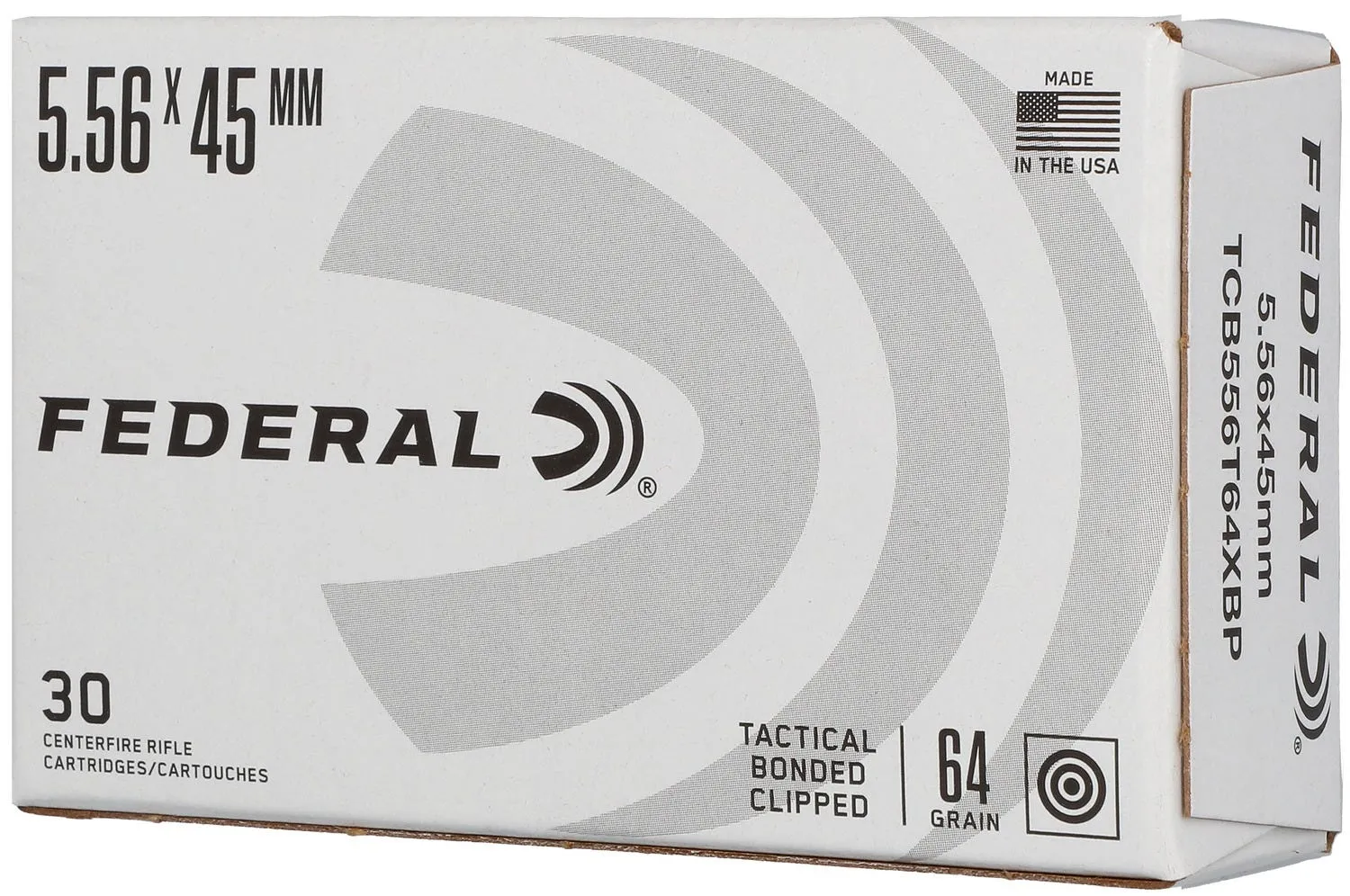 Federal Rifle Ammunition 5.56x45mm 64 Grain 20-Rounds BSP