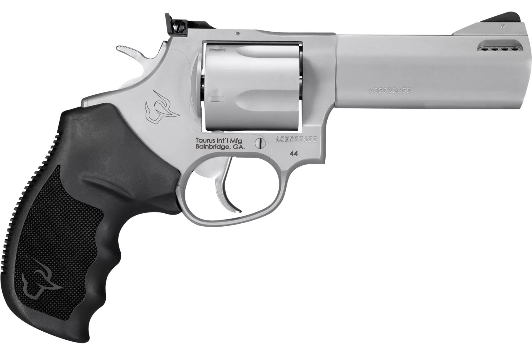 Taurus 44 Tracker Stainless .44 Mag 4 Barrel 5-Rounds Adjustable Sights Rubber Grips
