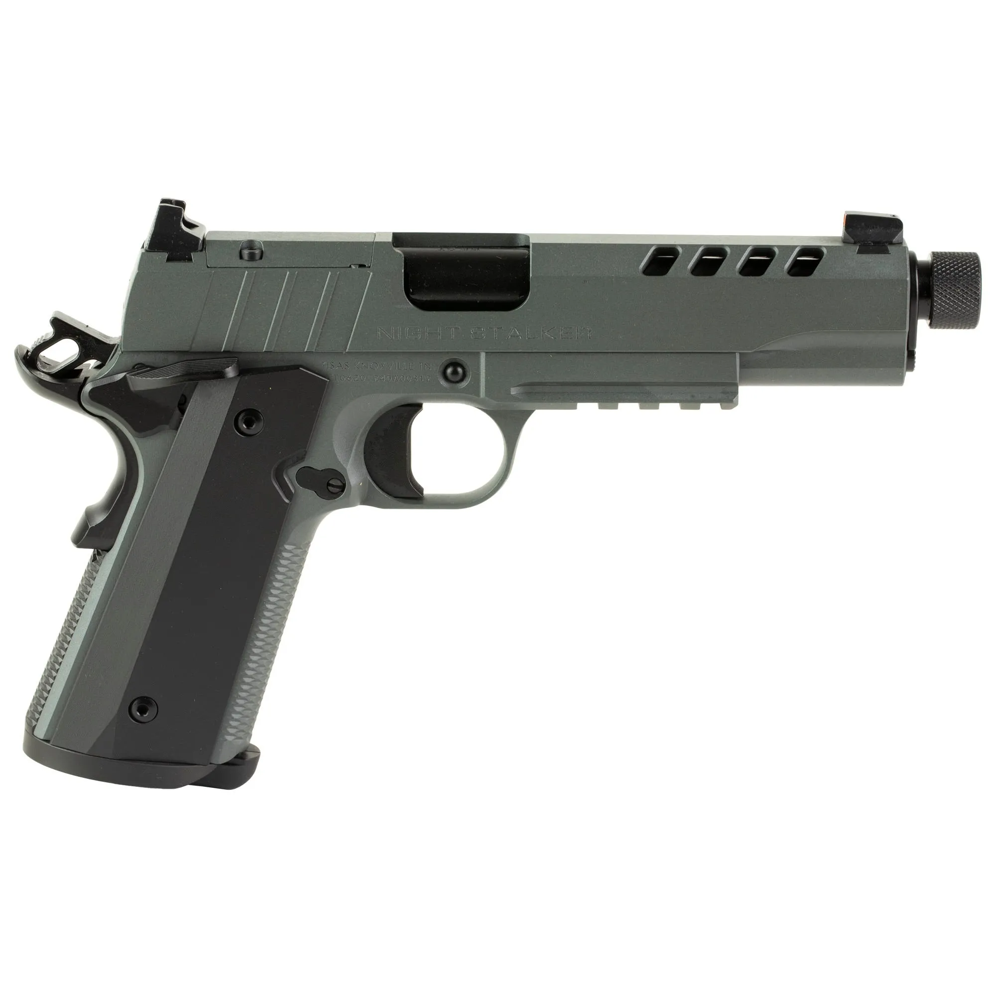 Tisas 1911 Night Stalker SF 10 Platinum Grey 10mm 5 Barrel 8-Rounds