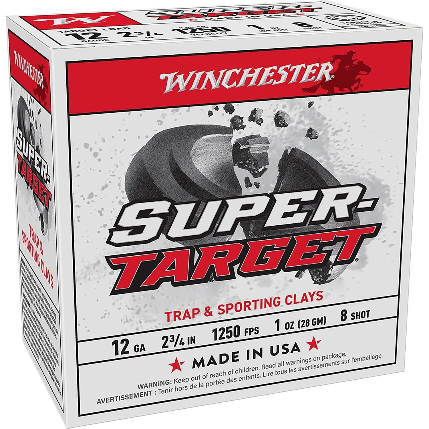 Winchester Super-Target 12 GA-2.75 #8 Shot 1 oz 25-Rounds