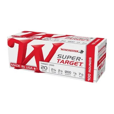 Winchester Super Target 20 GA #7.5-Shot 100-Rounds 2.75