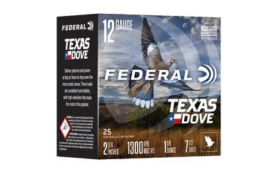 Federal Texas Dove 12 GA-2.75 #7.5 Shot 1-1/8 oz 25-Rounds