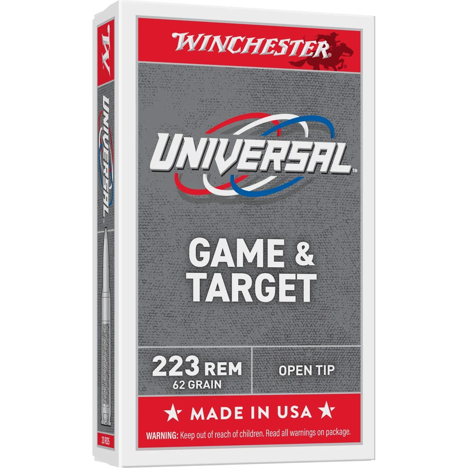 Winchester White Box .223 Rem 62 Grain 20-Rounds BTHP