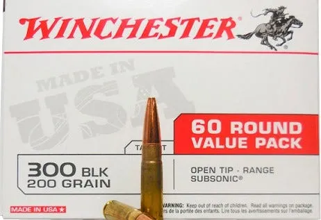 Winchester USA Value Pack Brass .300 AAC Blackout 200-Grain 60-Rounds OT