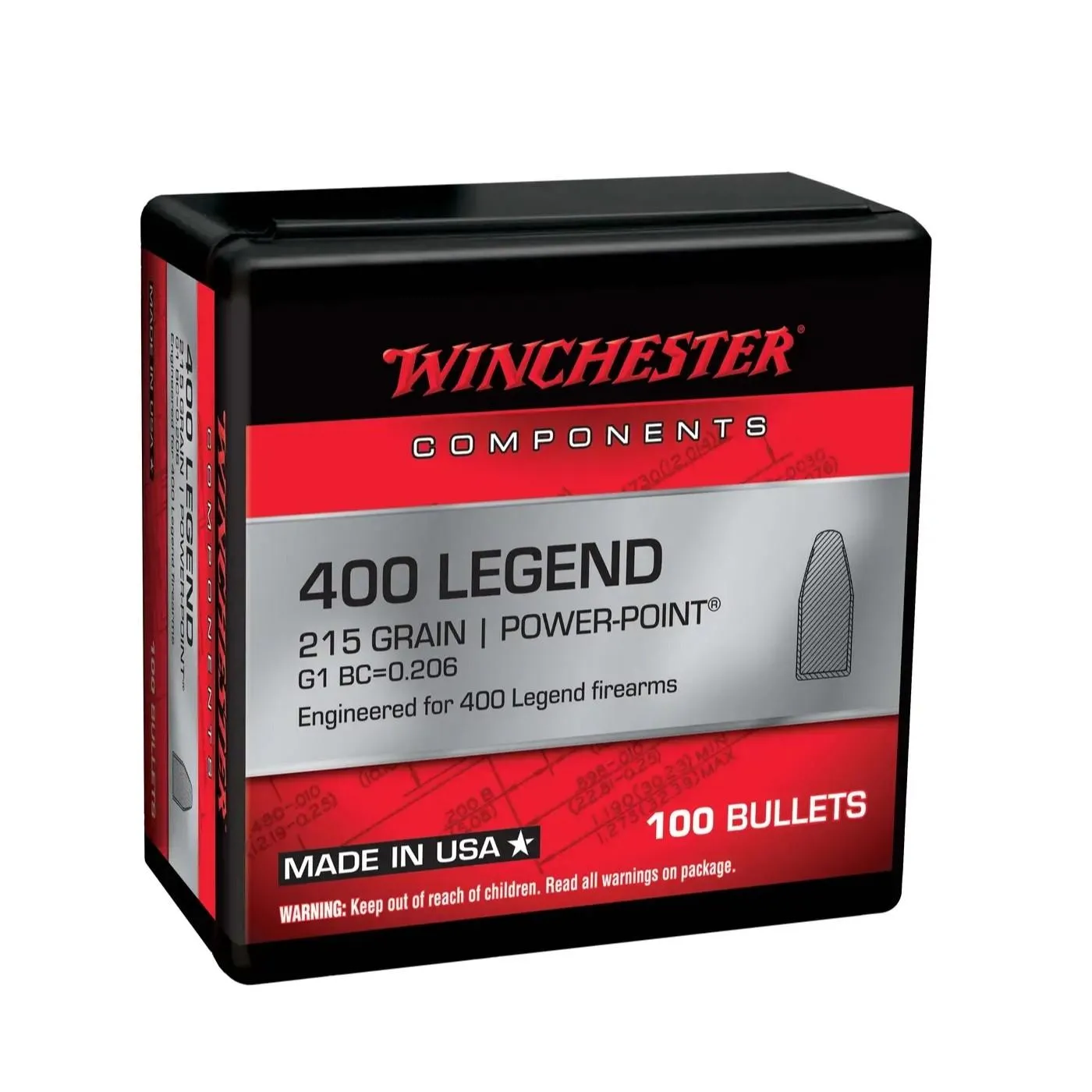 Winchester Power Point .400 Legend / .400 215 Grain 100-Count PP