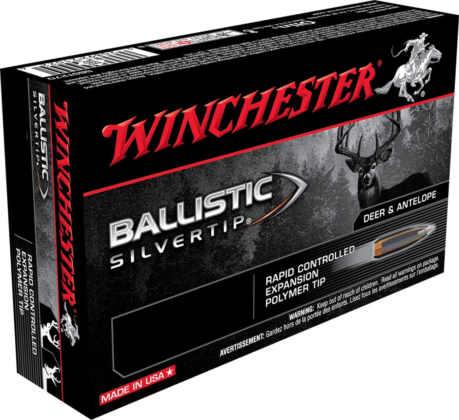 Winchester Ballistic Silvertip Nickel Plated Brass .25-06 Rem 115-Grain 20-Rounds RCEPT
