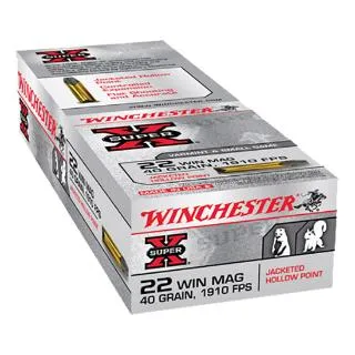 Winchester Super-X Brass .22 Mag 40 Gr 50-Rounds Jacketed Hollow Point