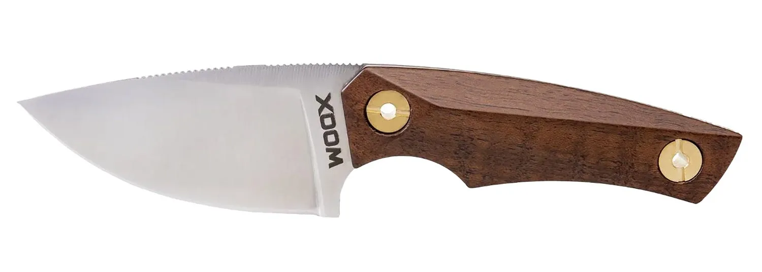 Woox Bad Boy Walnut American 2.75 Plain Edge Drop Point D2 Blade