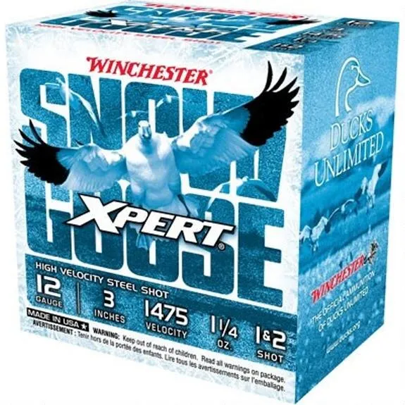 Winchester Xpert Snow Goose 12Ga Ammunition 25Rds 3-inch Shell#1/#2