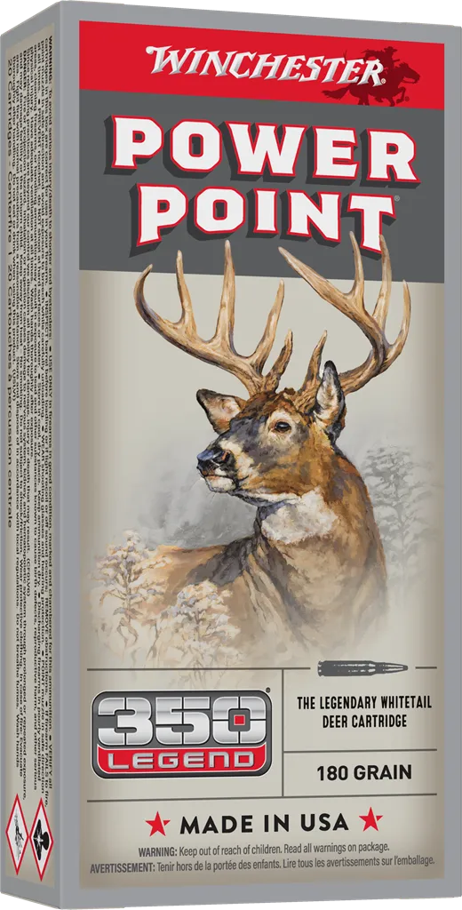 Winchester Power Point Brass .350 Legend 180 Grain 20-Rounds PP