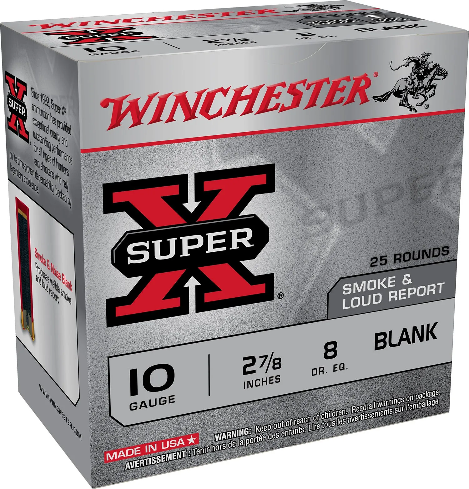 Winchester Super X Black Powder Load 10 GA Blank 25-Rounds 2.87