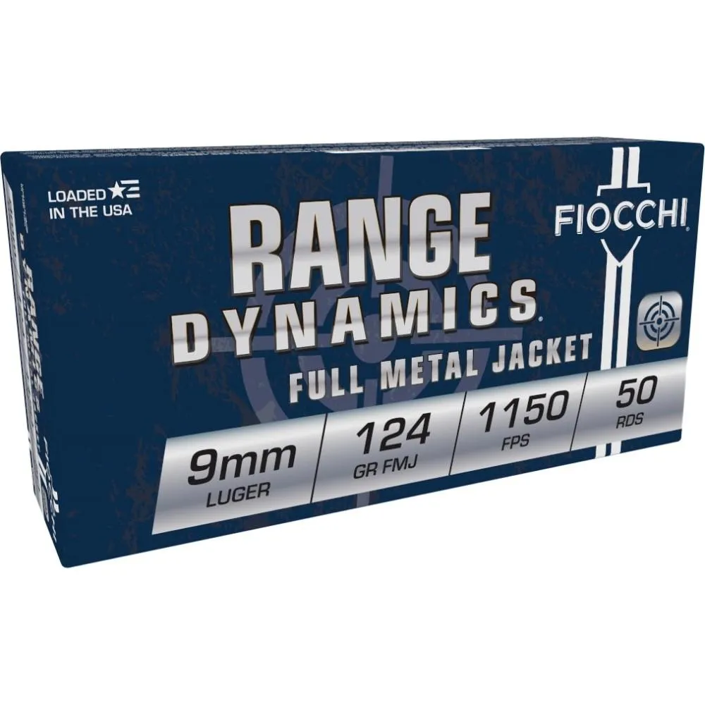 Fiocchi Range Dynamics 9mm 124 Grain 1000-Rounds FMJ