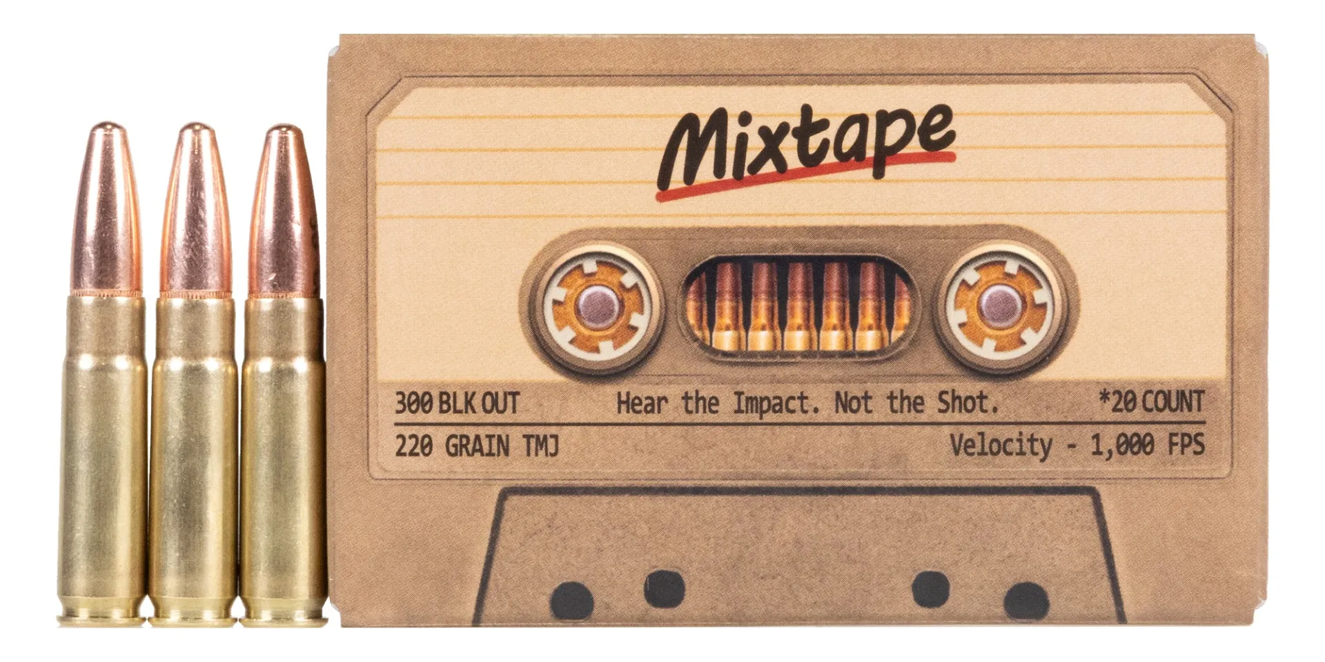 PSA Mixtape .300 Blackout 220 Grain TMJ Ammo, 20Rds